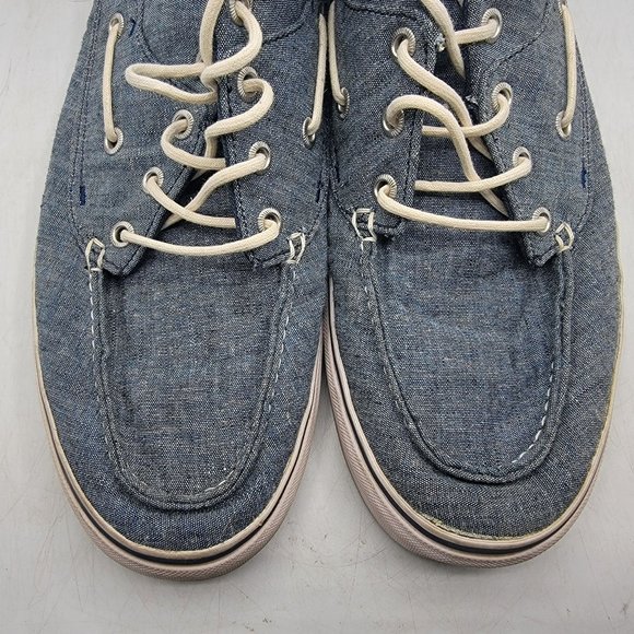 Vans California Mens 12 Blue Denim Boat Shoes Low Top Casual Athletic Low Top